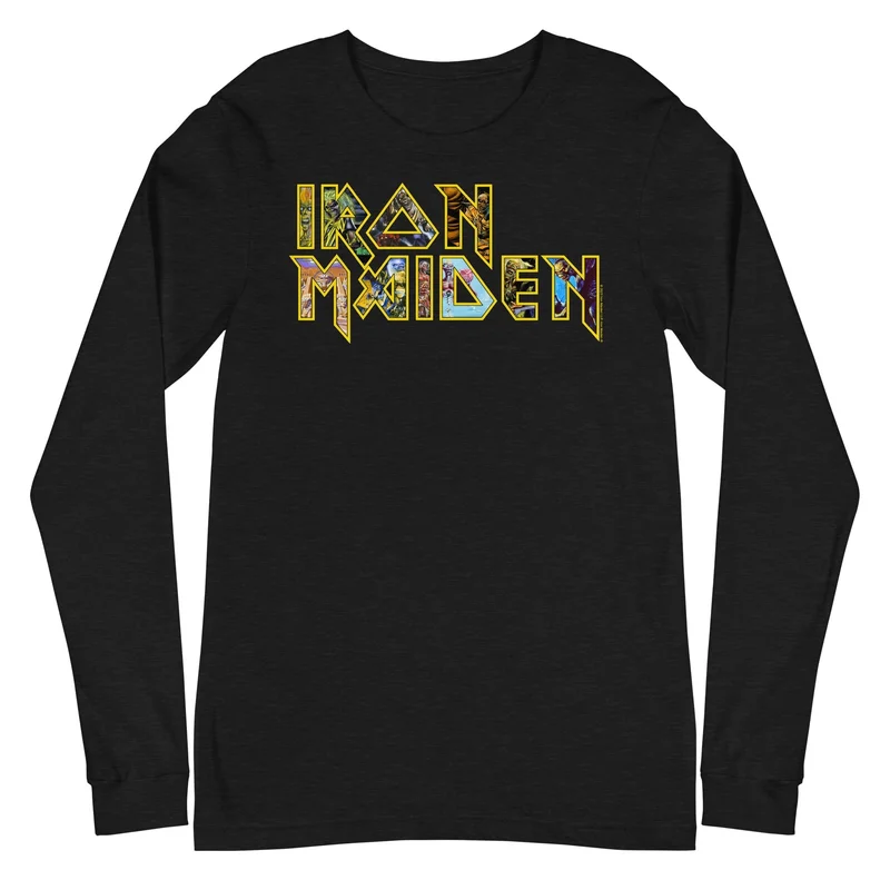 Iron Maiden - Logo Eddie Long Sleeve T-Shirt Black