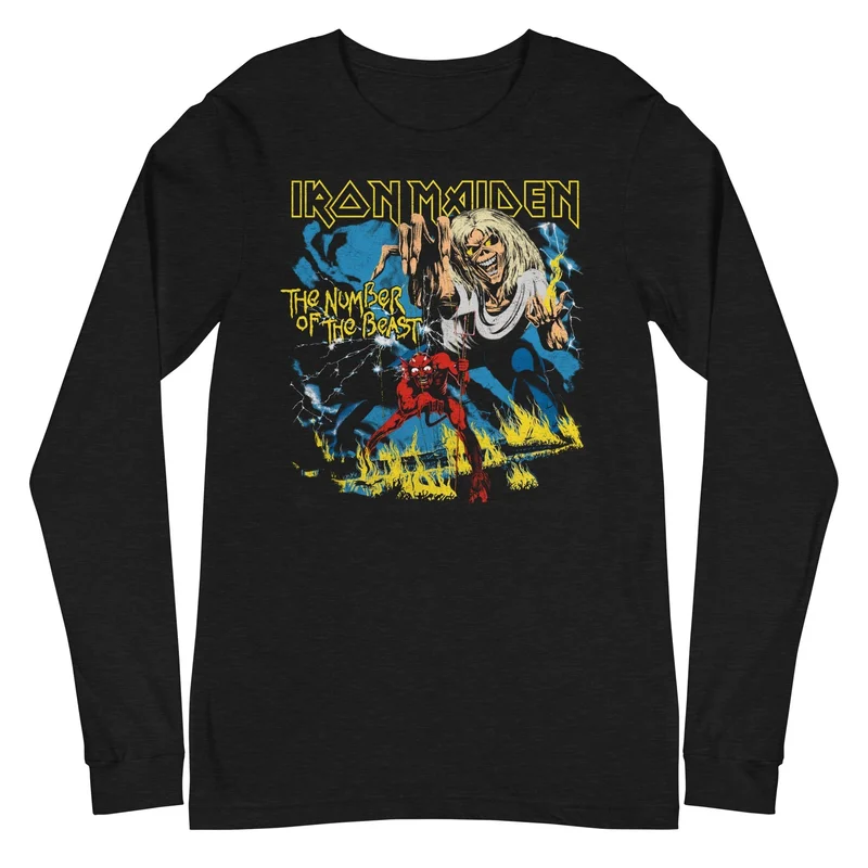 Iron Maiden - The Number of the Beast Long Sleeve T-Shirt Black