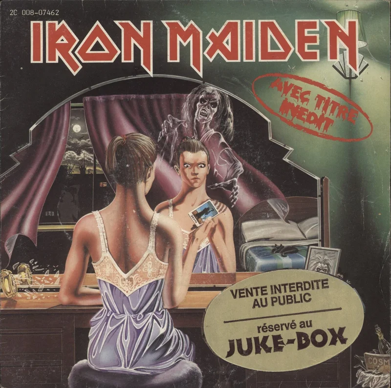Iron Maiden Twilight Zone - Juke-Box Sticker French Promo 7" vinyl