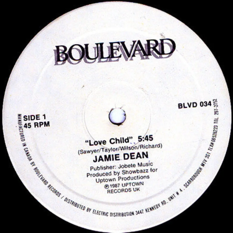 Jamie Dean-Love Child 12" Single (Sealed)