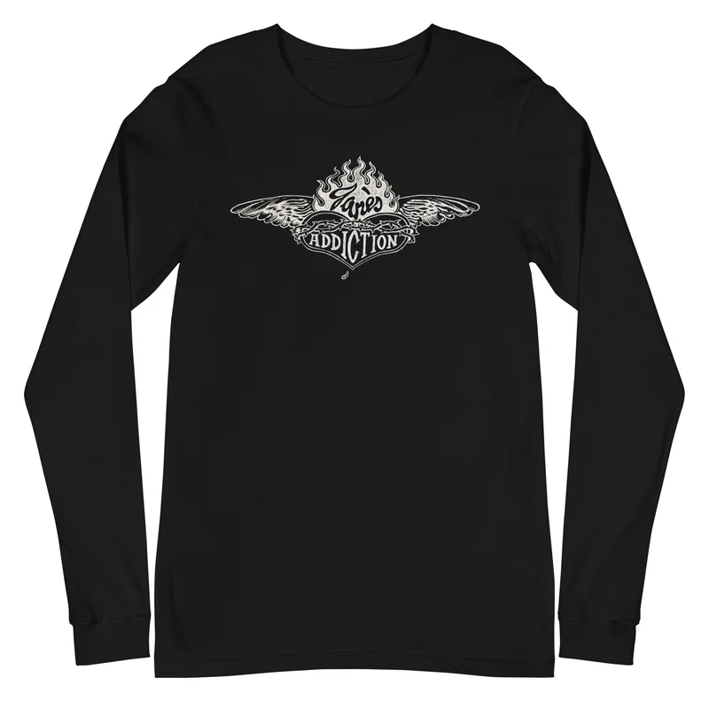 Jane's Addiction - Badge Logo Long Sleeve T-Shirt Black