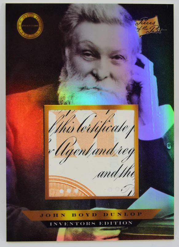 John Boyd Dunlop - Jumbo Relic Card, Keepsake Pieces of the Past Inventors
