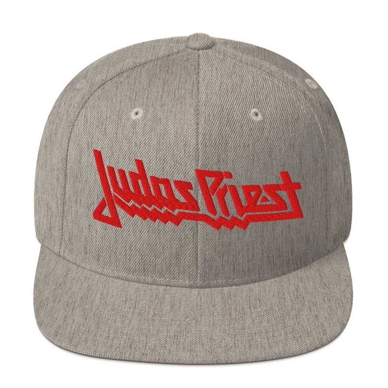 Judas Priest Electric Logo Grey Snapback Hat Gray