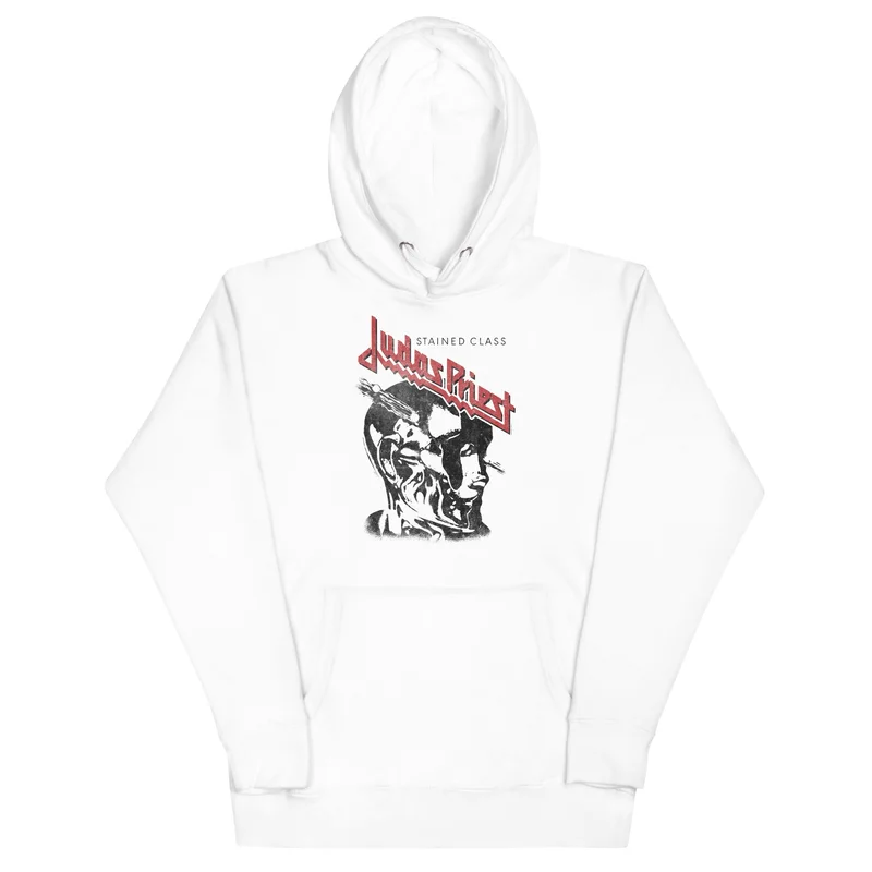 Judas Priest - Look Left Hoodie White