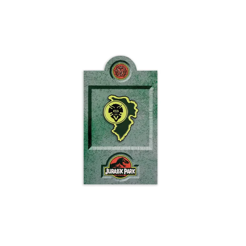 Jurassic Park Triceratops Paddock Sign Enamel Pin