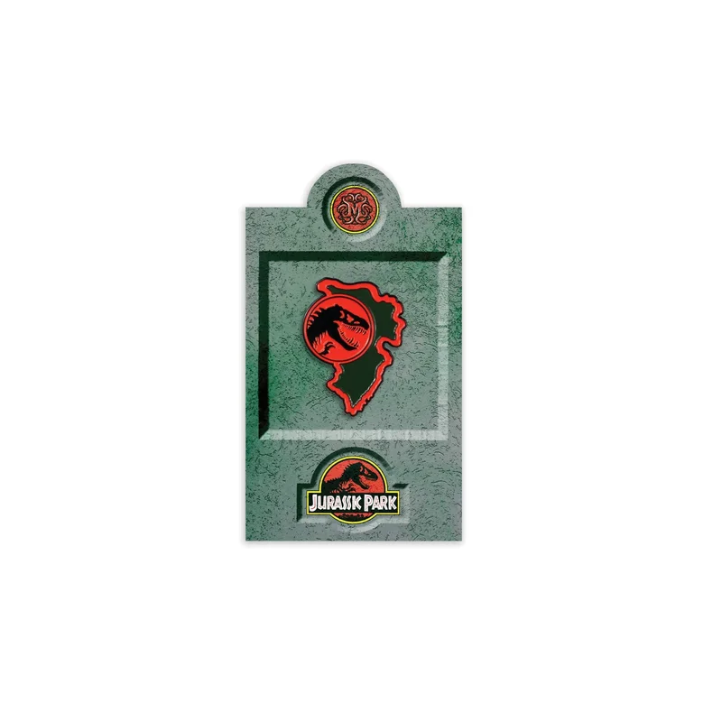 Jurassic Park Tyrannosaurus Rex Paddock Sign Enamel Pin