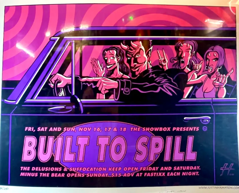 Justin Hampton Built to Spill New Poster