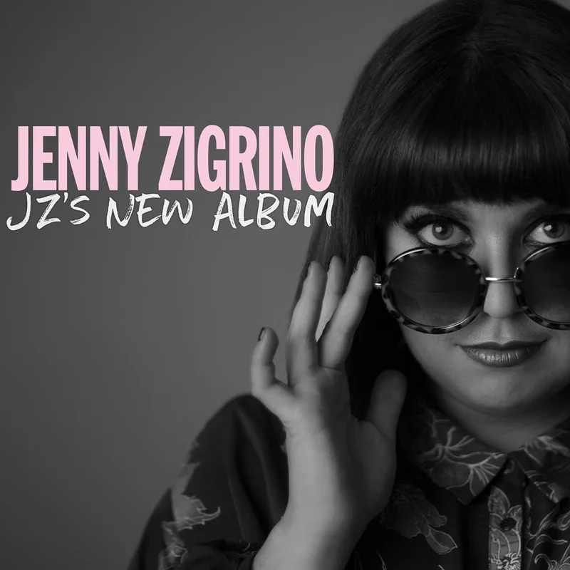 JZs New Album LP by Jenny Zigrino Pink and Sliver Split with Black Splatter Vinyl