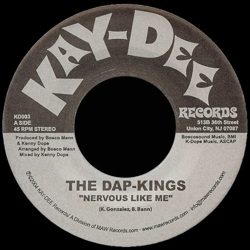 KD-003 Nervous Like Me Kenny Dope Original Mix Pt.1 & 2 - The Dap Kings KD-003 The Dap Kings-Nervous Like Me (Black Vinyl)