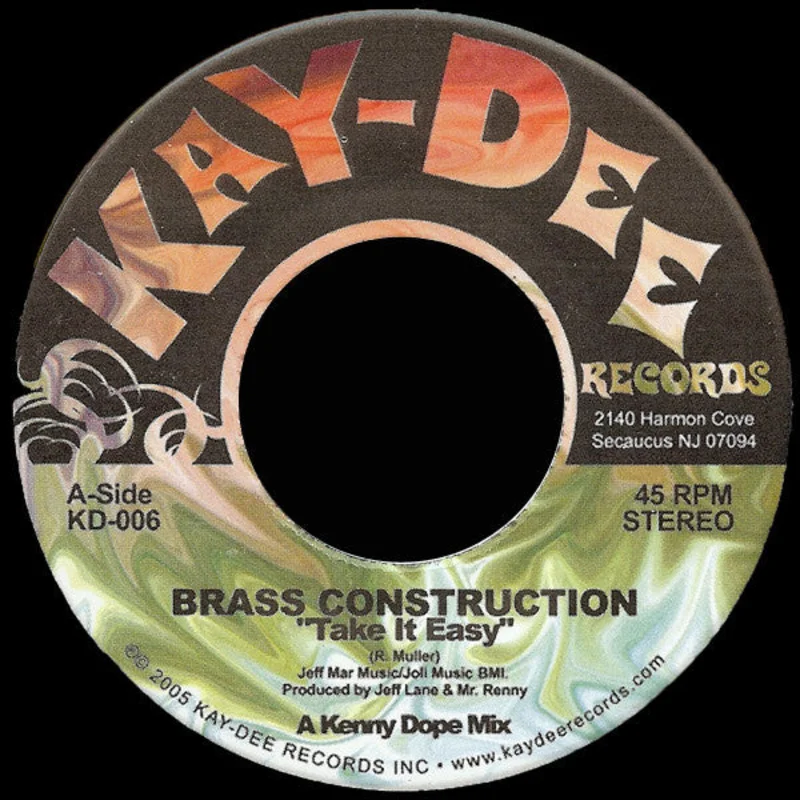 KD-006 Brass Construction - Take It Easy Kenny Dope Mixes KD-006 Brass Construction-Take It Easy (Black Vinyl)