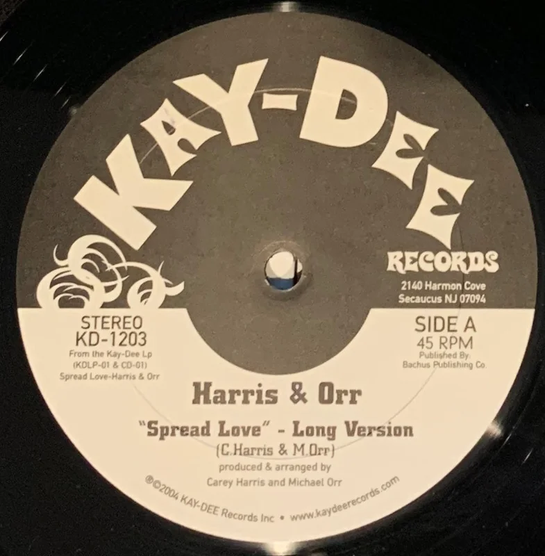 KD-1203 Harris & Orr-Spread Love/You Opened My Eyes (Promo) KD-1203 Harris & Orr-Spread Love/You Opened My Eyes (Black Vinyl)