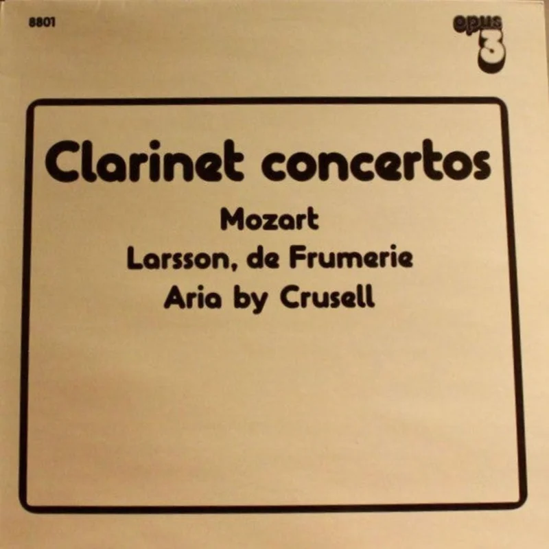 Kjell Fagus-Clarinet Concertos LP
