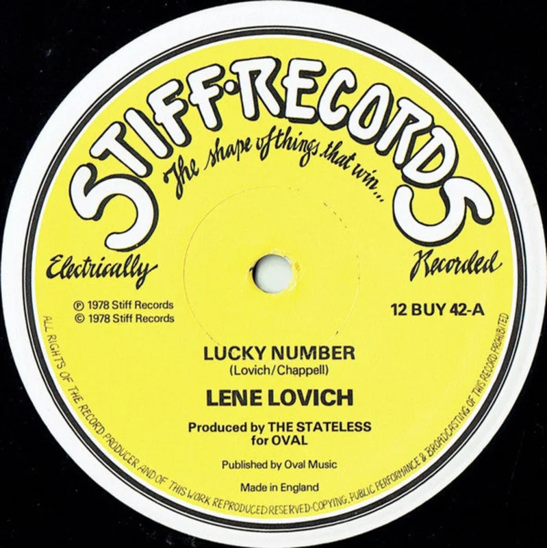 Lene Lovich-Lucky Number 12" Single