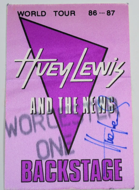 Lewis, Huey - Signed Backstage Pass