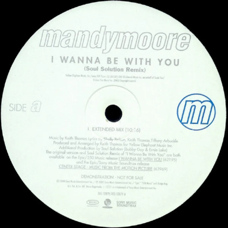 Mandy Moore-I Wanna Be With You (The Soul Solution Remixes) 12" Single