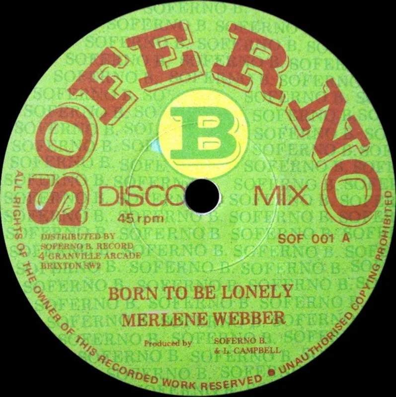 Marlene Webber-Born To Be Lonely 12" Single