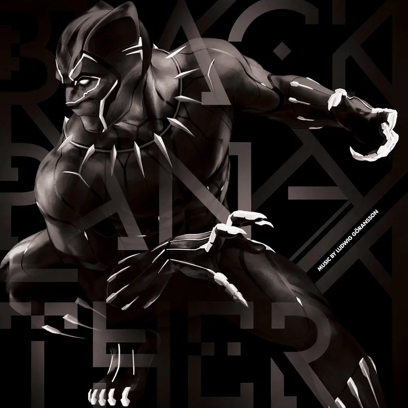 Marvel's Black Panther Original Motion Picture Soundtrack 3XLP 180 Gram Black and Silver colored vinyl