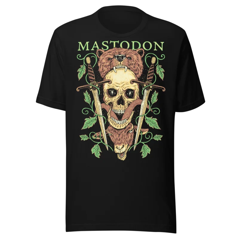 Mastodon - On the Road Jumbo Print T-Shirt Black