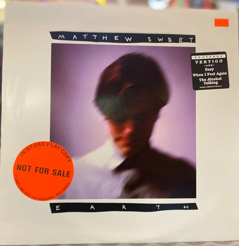 Mathew Sweet "Earth" Gold stamp promo LP vinyl