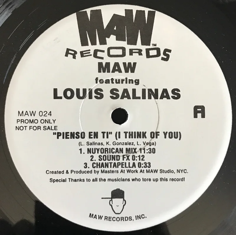 Maw-024 Pienso En Ti - Maw Feat. Louis Salinas (White Promo)