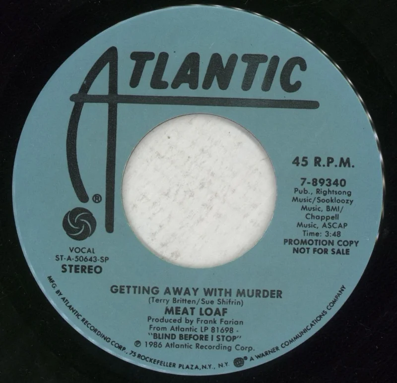 Meat Loaf Getting Away With Murder - Blue Label/ps US Promo 7" vinyl