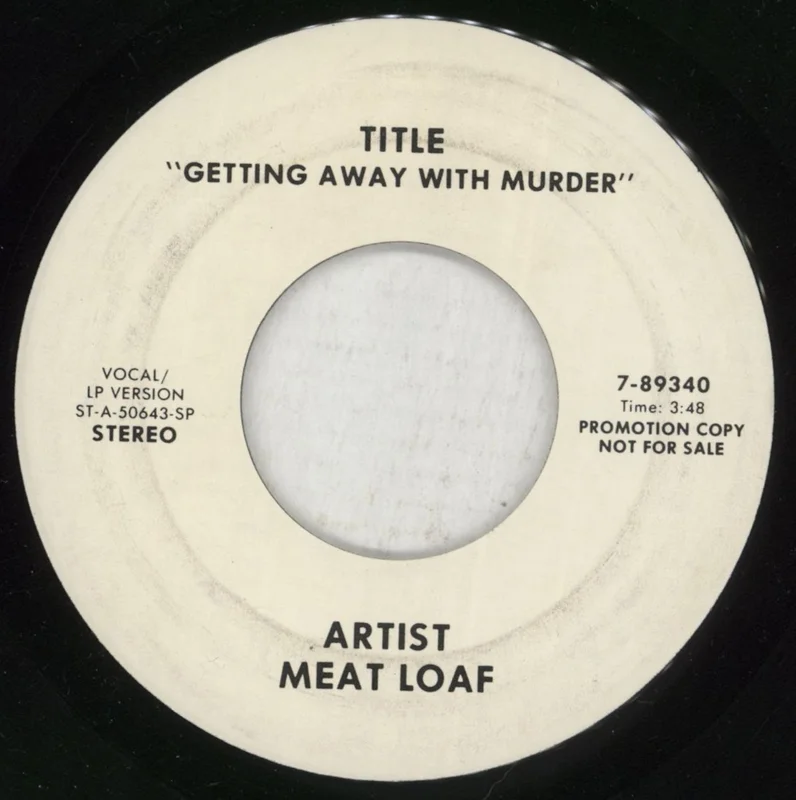 Meat Loaf Getting Away With Murder US Promo 7" vinyl