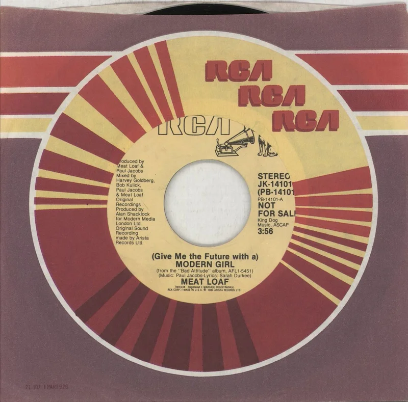 Meat Loaf [Give Me The Future With A] Modern Girl US Promo 7" vinyl