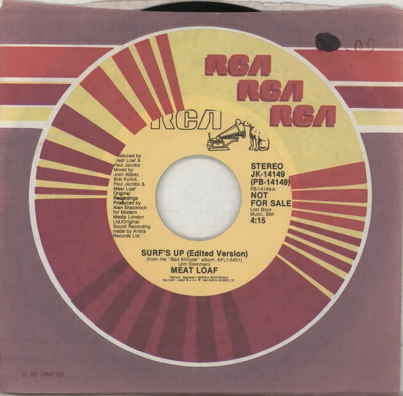 Meat Loaf Surf's Up US Promo 7" vinyl