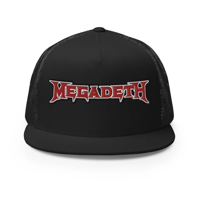 Megadeth - Logo Flat Brim Trucker Hat Black