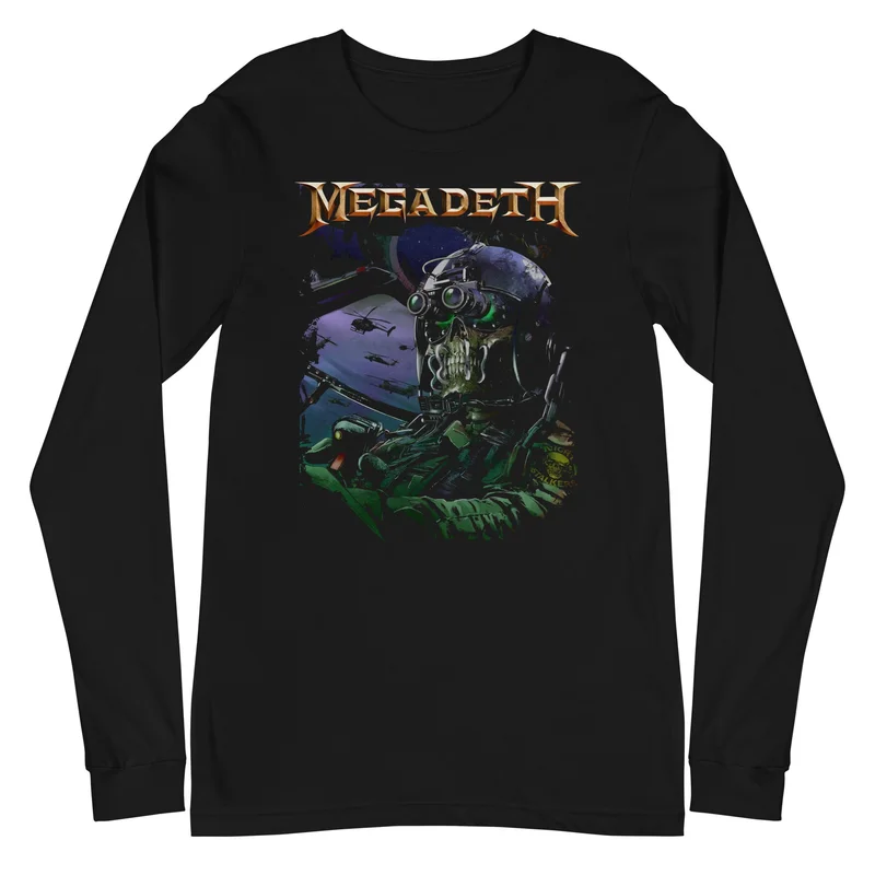 Megadeth - Night Vision Long Sleeve T-Shirt Black
