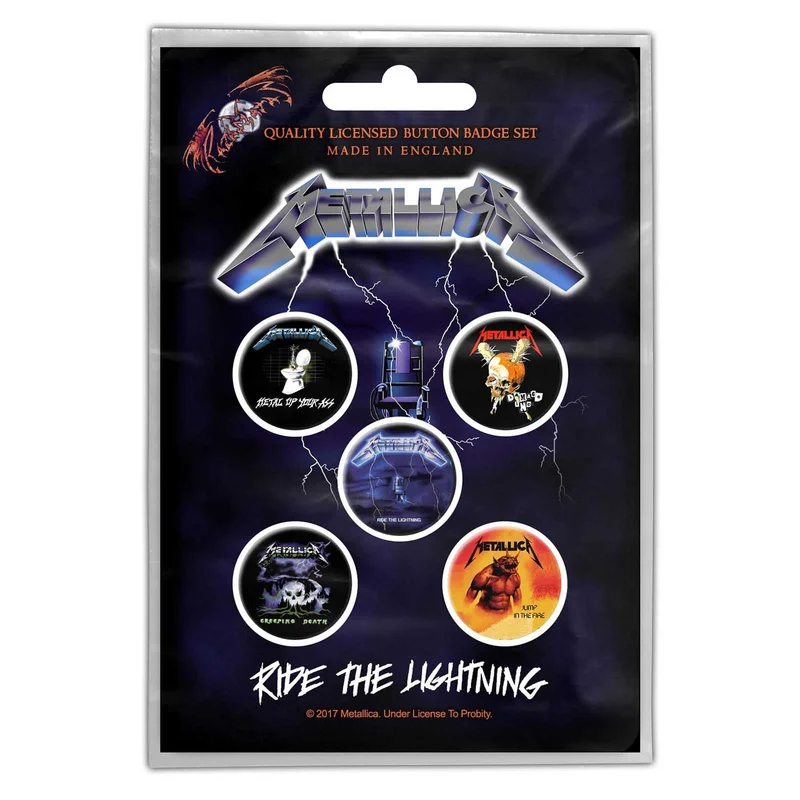 Metallica - Ride Lightning Buttons Pack