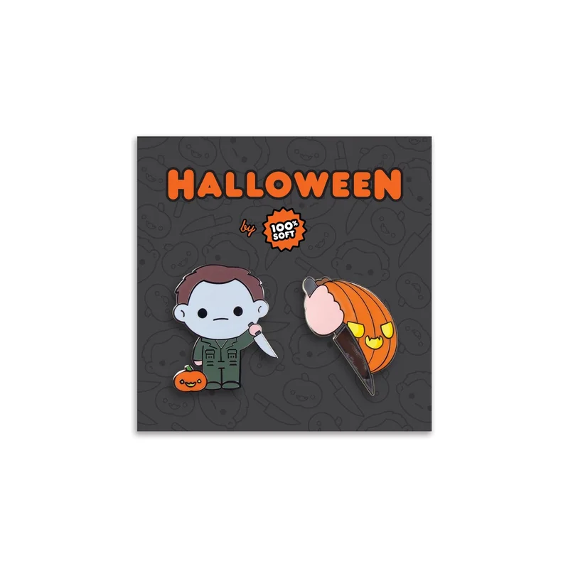 Michael + The Pumpkin Halloween Enamel Pin Set