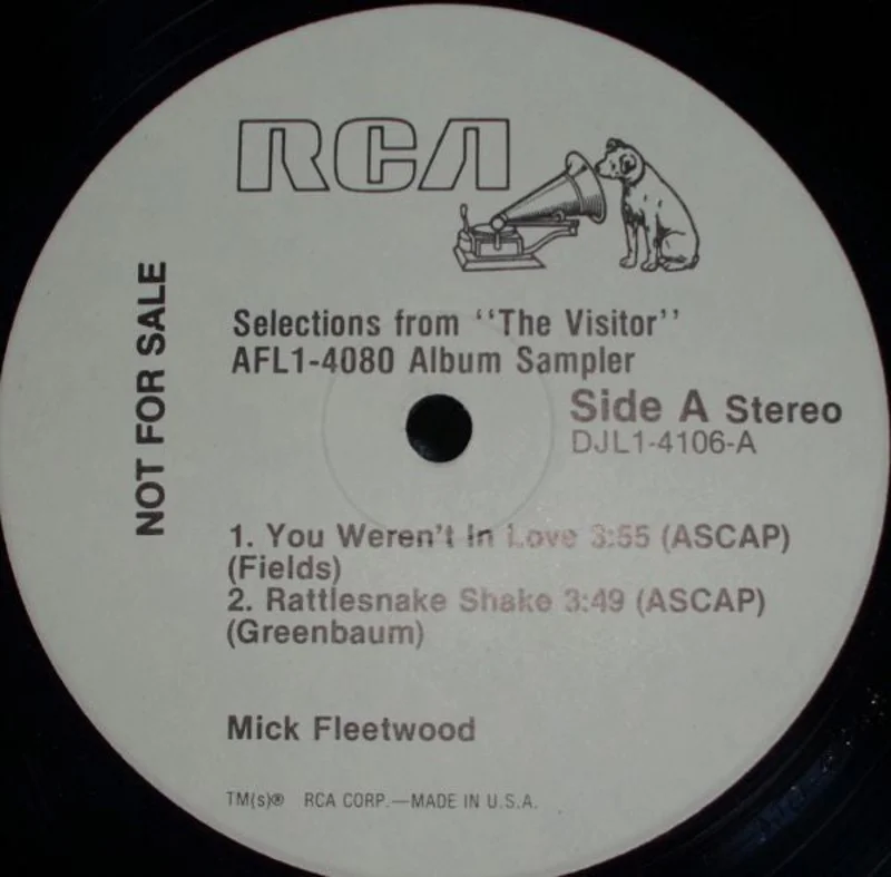 Mick Fleetwood-Selections From "The Visitor" AFL1-4080 Album Sampler 12" Single