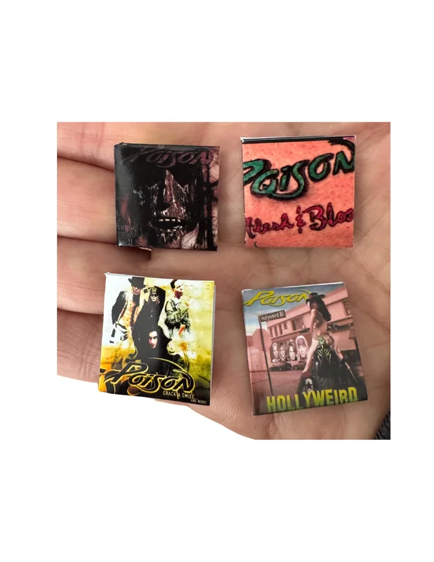 Miniature 1:12 Scale Poison Vinyl Albums Dollhouse Decor
