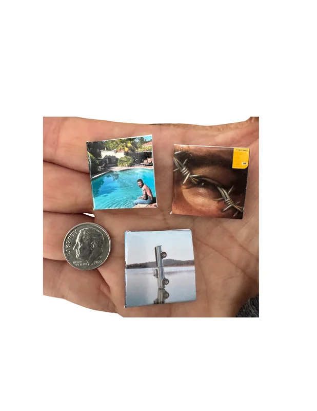 Miniature 1:12 Scale Post Malone Vinyl Records, Dollhouse Collectible