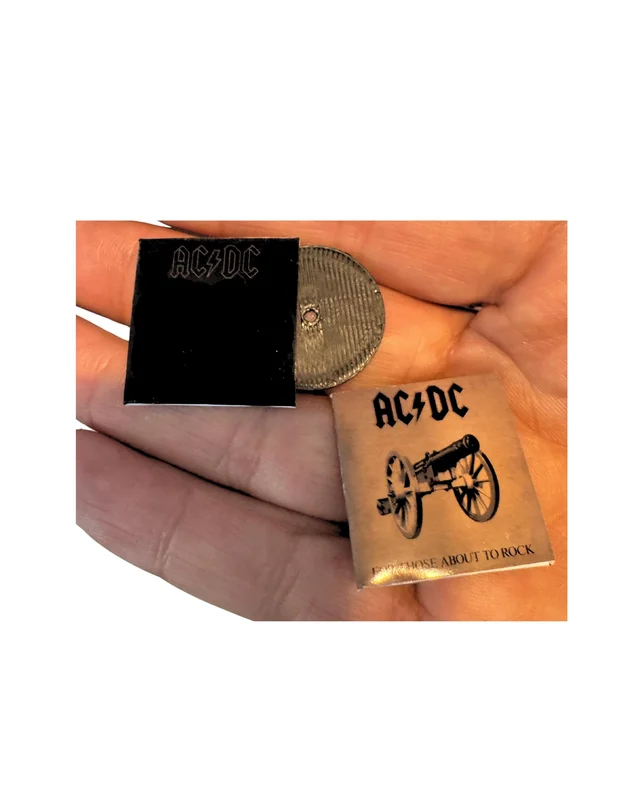 Miniature AC/DC Vinyl Records | 1:12 Scale Dollhouse Rock Decor