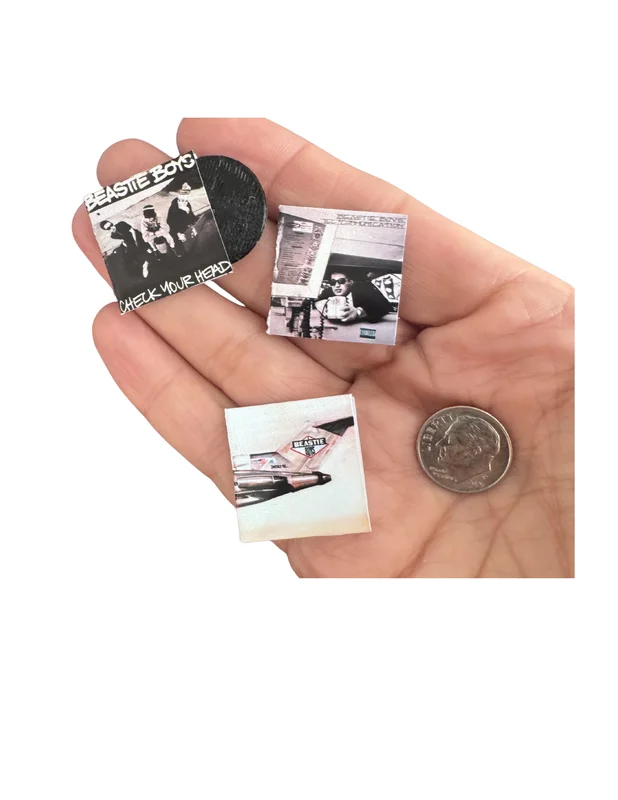 Miniature Beastie Boys Vinyl Albums  1:12 Dollhouse Scale