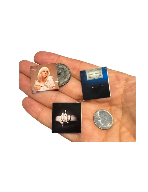 Miniature Billie Eilish Vinyl Albums 1:12 Scale Collectible Dollhouse Decor