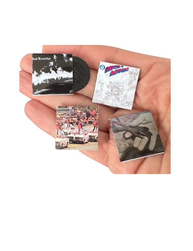 Miniature Dead Kennedys Vinyl Albums  1:12 Dollhouse Scale