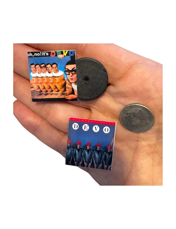 Miniature Devo Vinyl Album  1:12 Scale Dollhouse Miniature