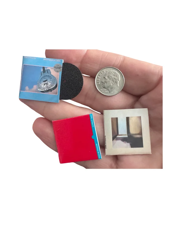 Miniature Dire Straits Vinyl Records  1:12 Dollhouse Scale