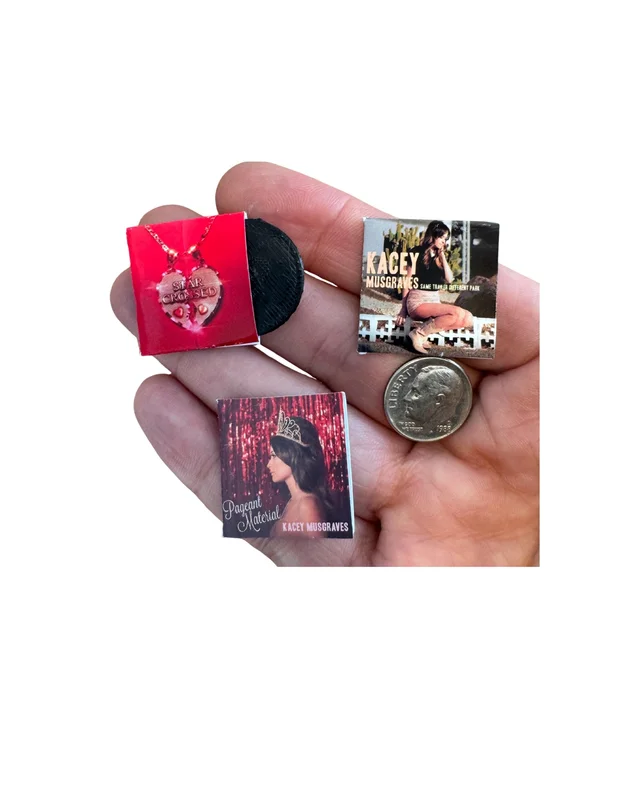 Miniature Kacey Musgraves Vinyl Album Covers 1:12 Scale Dollhouse Decor