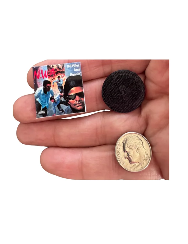 Miniature N.W.A. Vinyl Records  1:12 Dollhouse Scale
