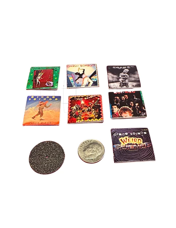Miniature Oingo Boingo Vinyl Records  1:12 Scale Dollhouse Miniatures