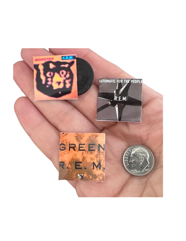 Miniature R.E.M. Vinyl Albums  1:12 Dollhouse Scale