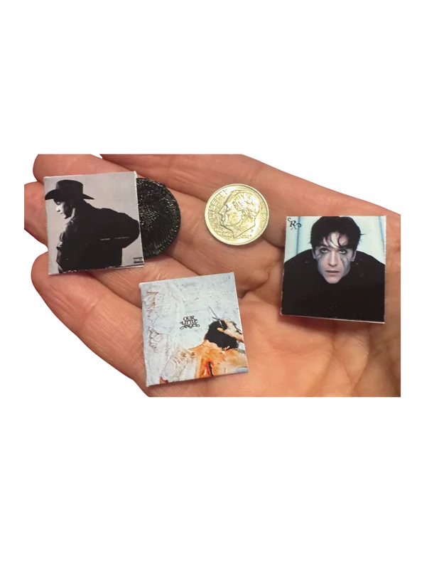 Miniature ROLE MODEL Vinyl Records  1:12 Scale Handmade Dollhouse Decor