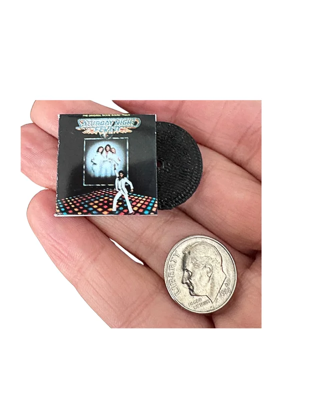 Miniature Saturday Night Fever Soundtrack  1:12 Dollhouse Scale