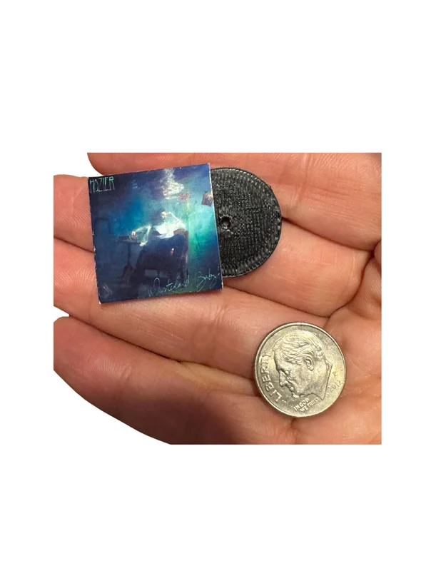 Miniature Scale Hozier Vinyl Records  Dollhouse Music Decor Mini Collectibles