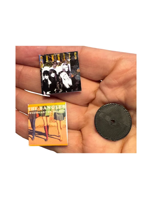 Miniature The Bangles Vinyl Record  1:12 Scale Dollhouse Music Decor
