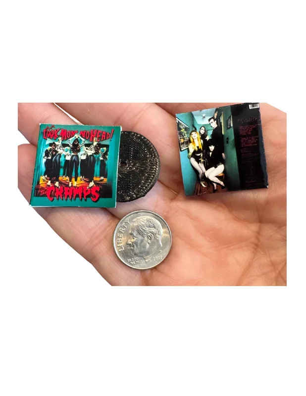 Miniature The Cramps Vinyl Records  1:12 Scale Dollhouse Music Decor